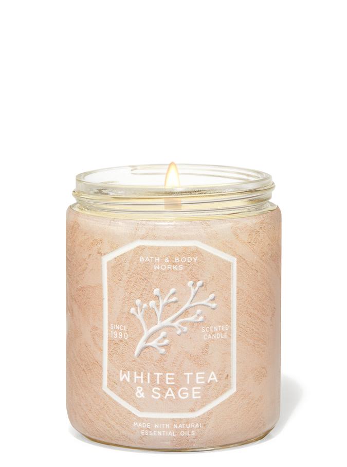 Buy White Tea and Sage Single Wick Candle Online at Bath and Body Works26308455