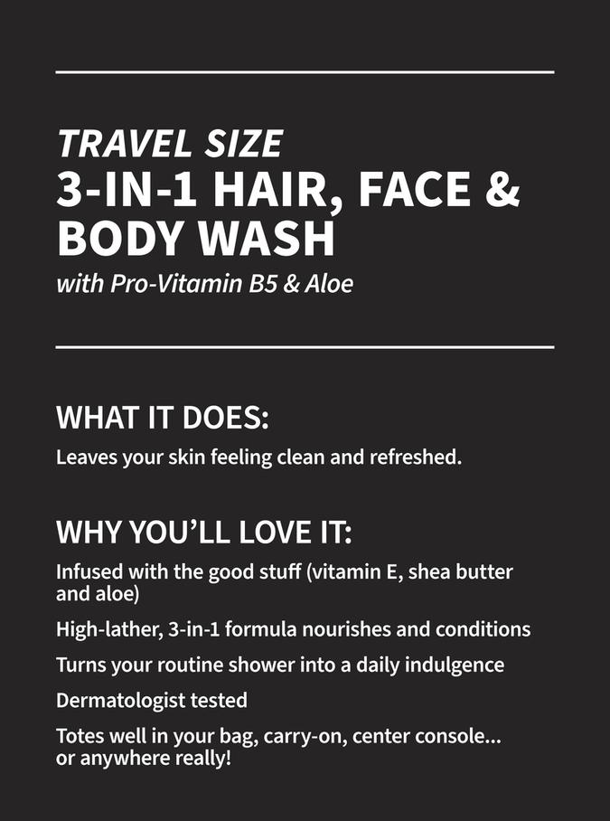 Buy Bourbon Travel Size 3In1 Hair, Face & Body Wash Online at Bath